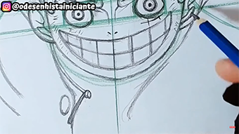 como desenhar o luffy