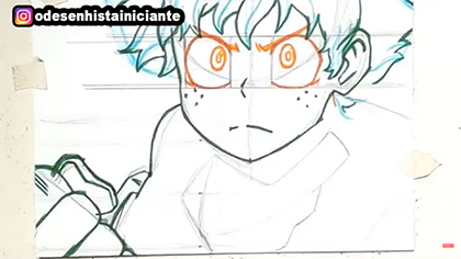 como desenhar o midoriya esboço