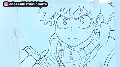 midoriya desenho fácil