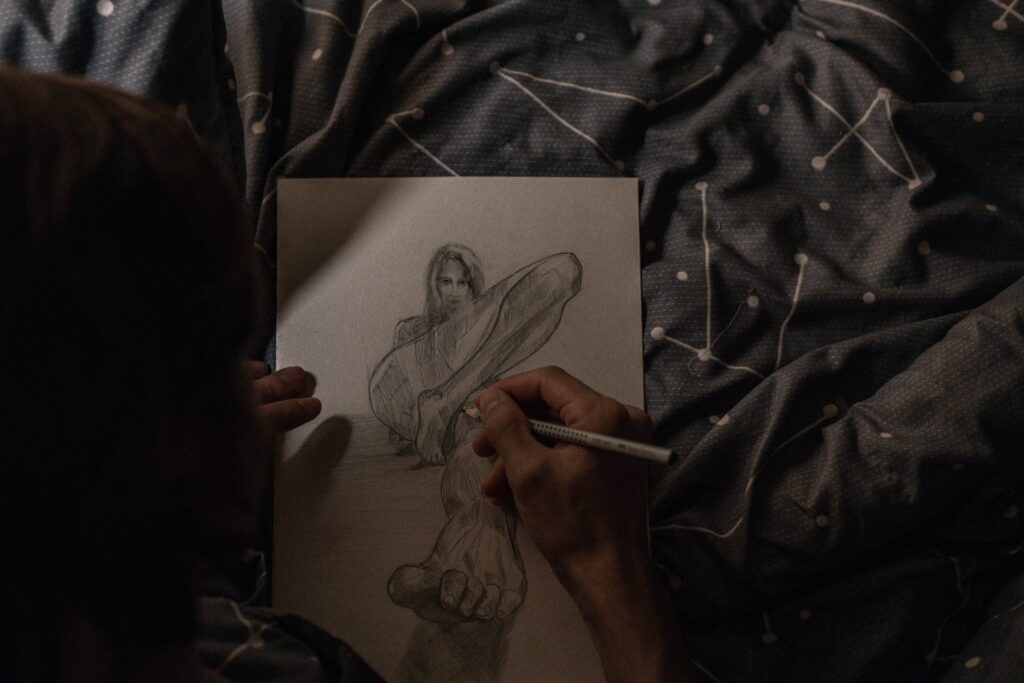 Aprendendo a desenhar.