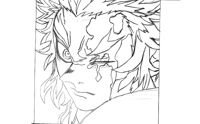 como desenhar o rengoku